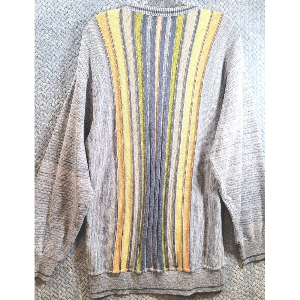 Vintage Norm Thompson Men's Size Large Round Neck Knit Sweater Coogi Style 3D